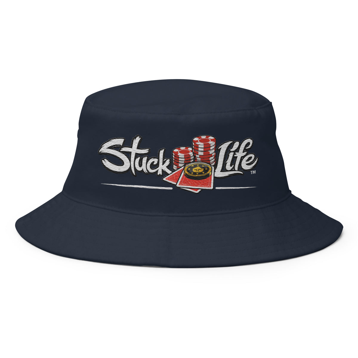 Embroidered Bucket Hat White
