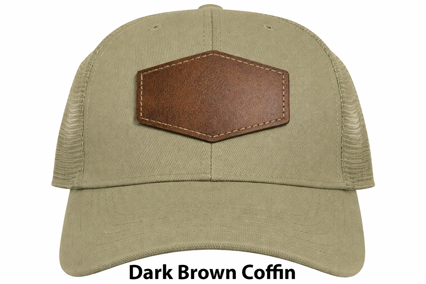 Custom Khaki Patch Hat - patch shape options