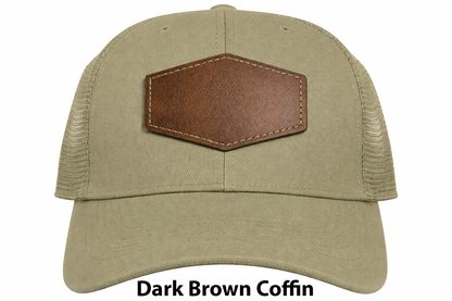 Custom Khaki Patch Hat - patch shape options