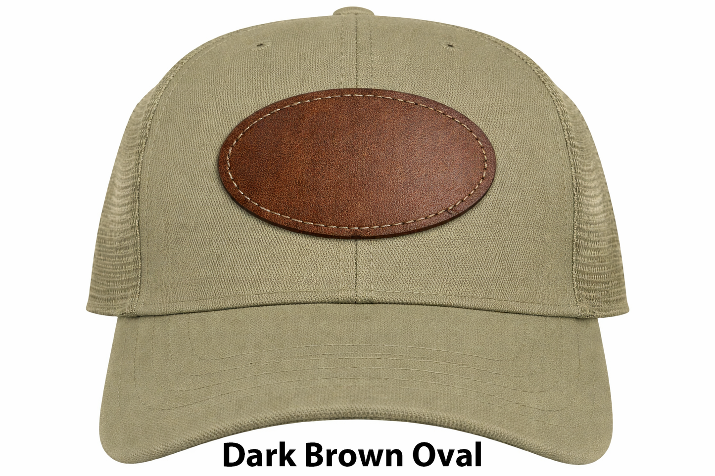 Custom Khaki Patch Hat - patch shape options