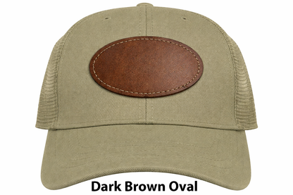 Custom Khaki Patch Hat - patch shape options