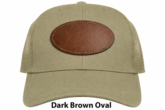Custom Khaki Patch Hat - patch shape options