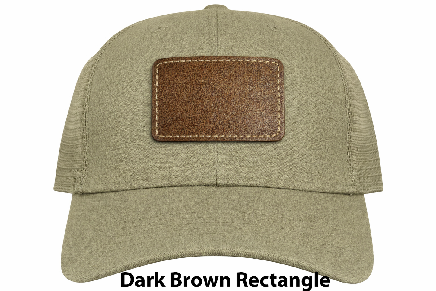 Custom Khaki Patch Hat - patch shape options