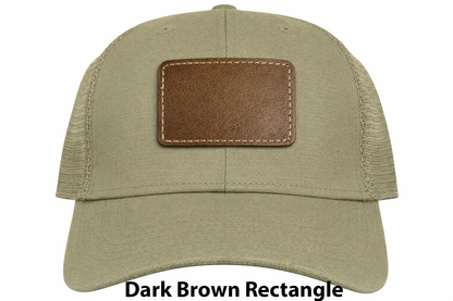 Custom Khaki Patch Hat - patch shape options