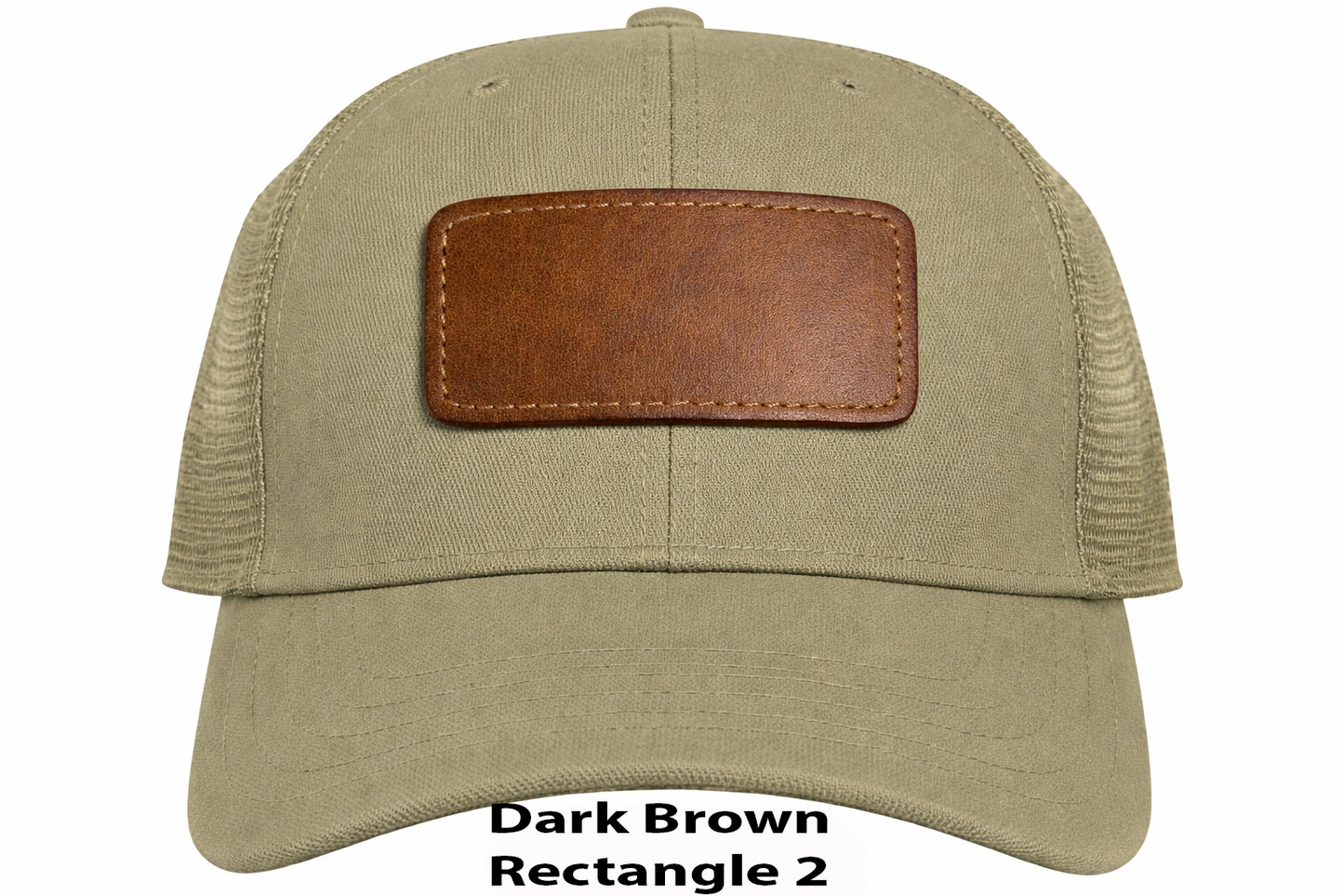 Custom Khaki Patch Hat - patch shape options
