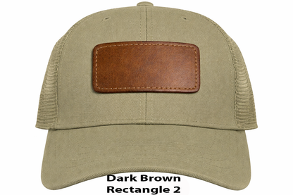 Custom Khaki Patch Hat - patch shape options