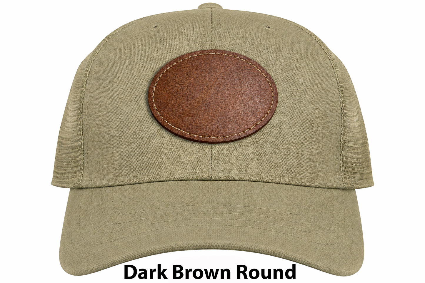 Custom Khaki Patch Hat - patch shape options
