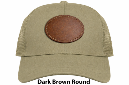 Custom Khaki Patch Hat - patch shape options