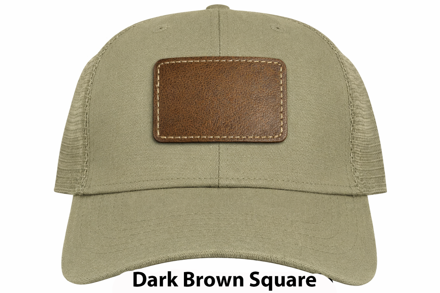 Custom Khaki Patch Hat - patch shape options