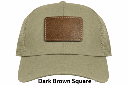 Custom Khaki Patch Hat - patch shape options