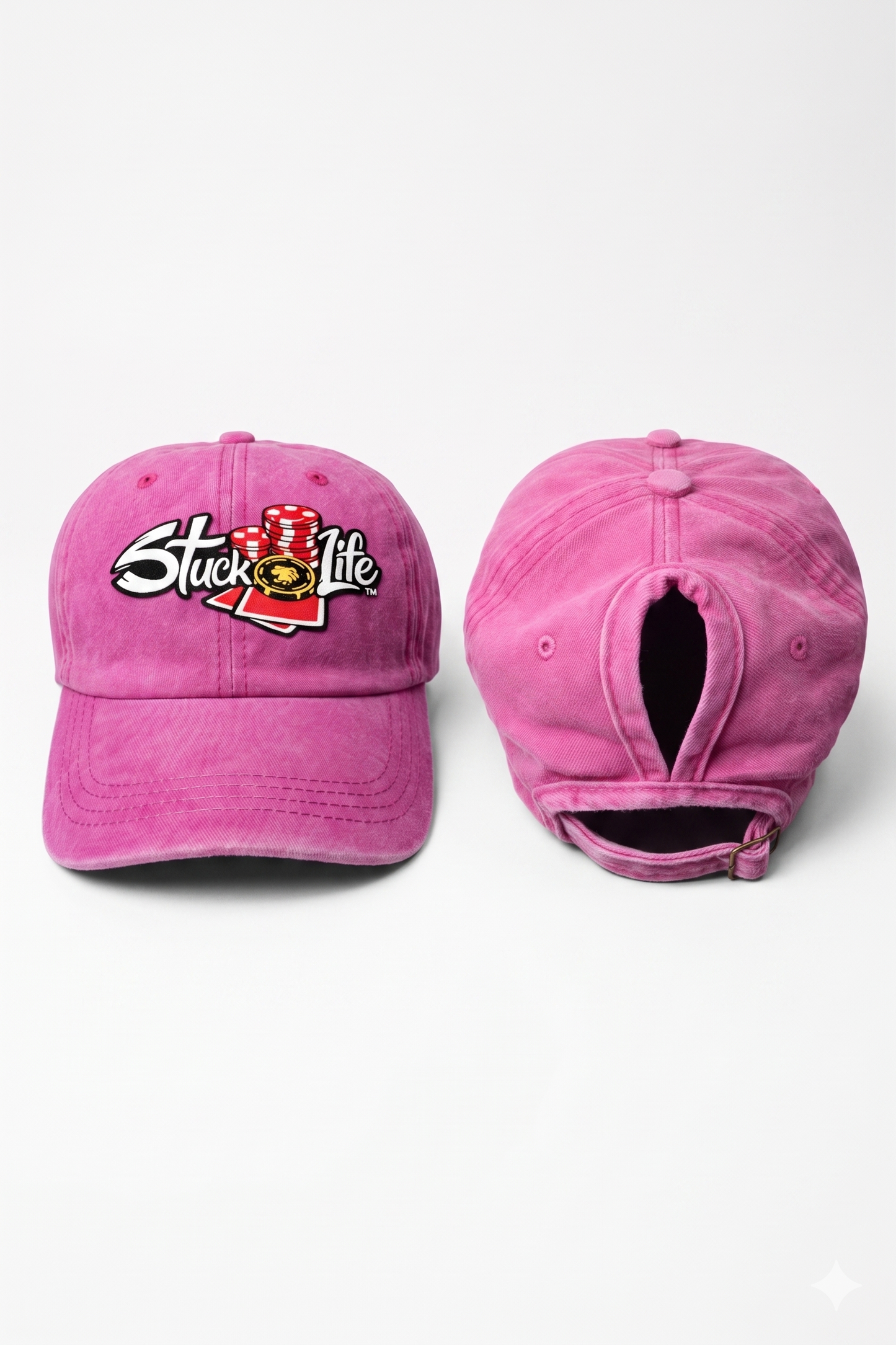 Embroidered Pony Tail Hat